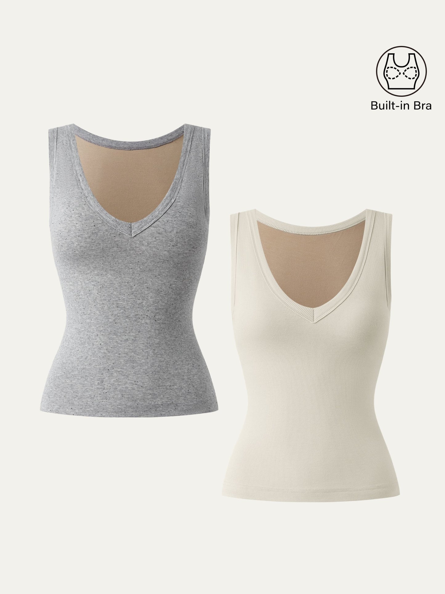 Stretchy V-neck Cotton New Airy Brami Tank