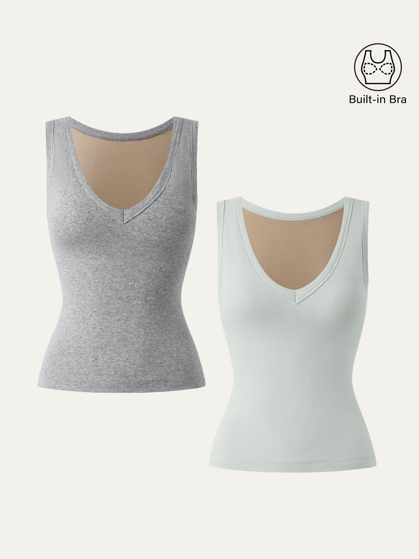 Stretchy V-neck Cotton New Airy Brami Tank