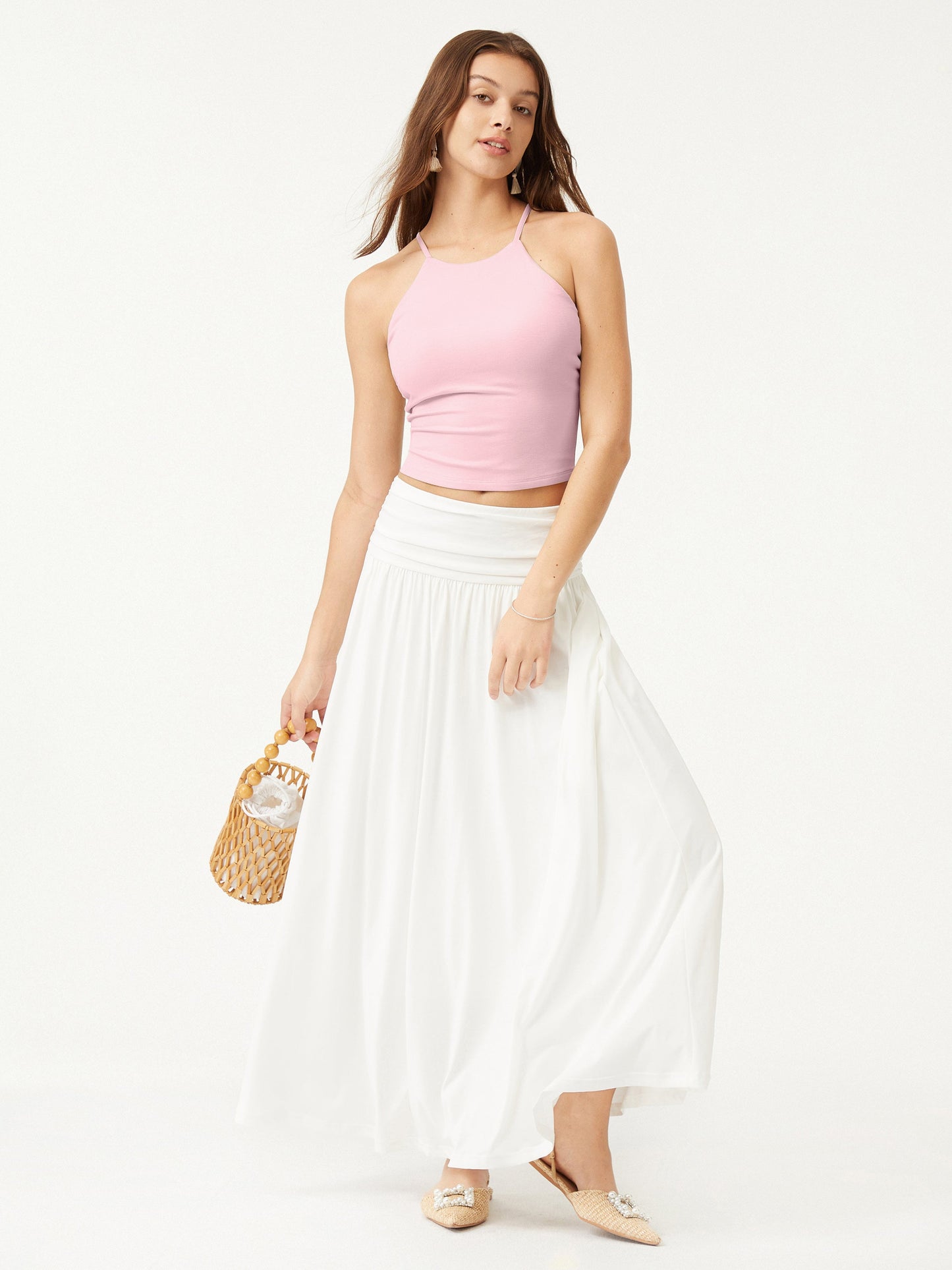 Tie Back Bandless Brami Crop Top