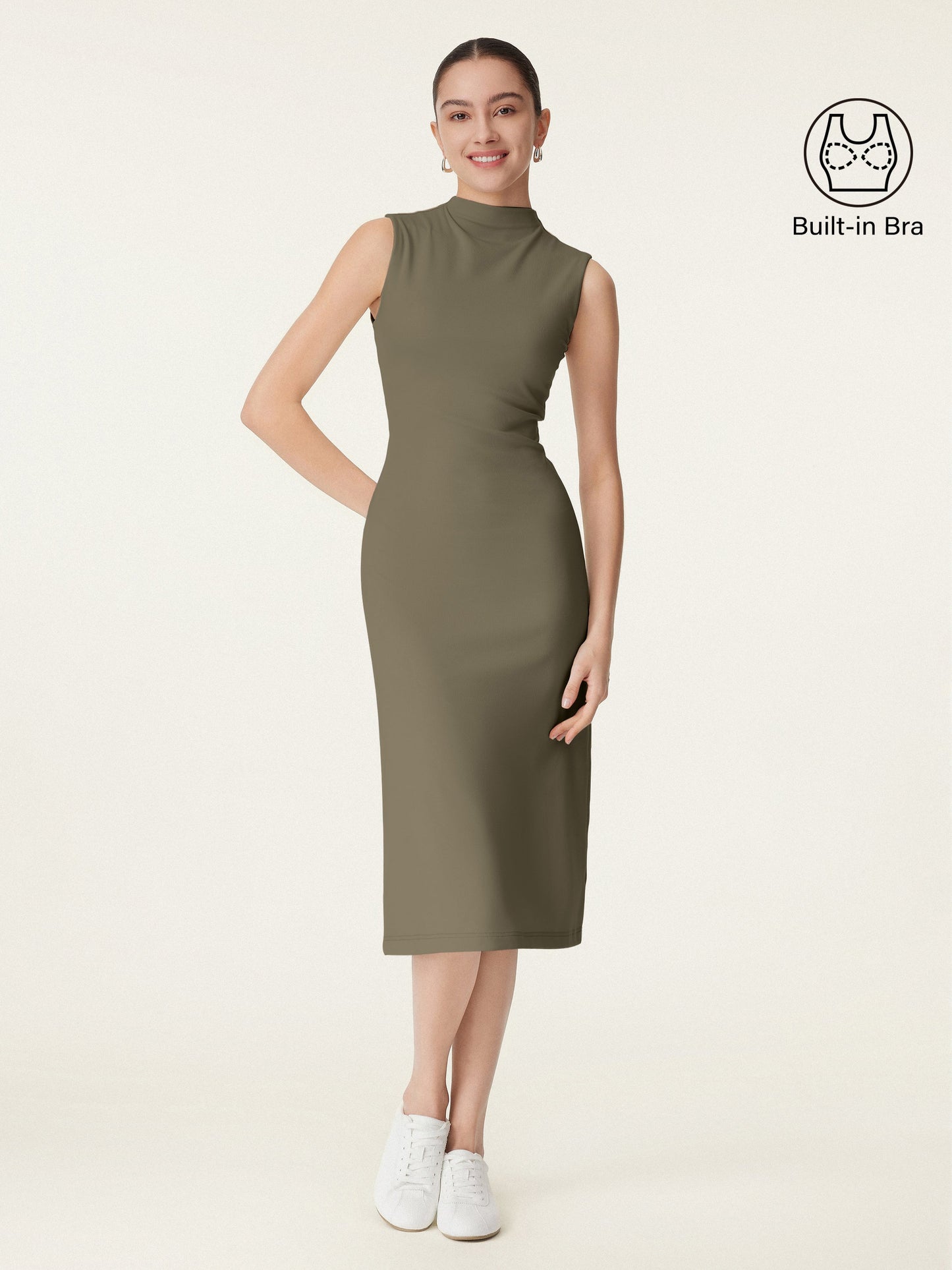 Everyday Mockneck New Airy Brami Midi Dress