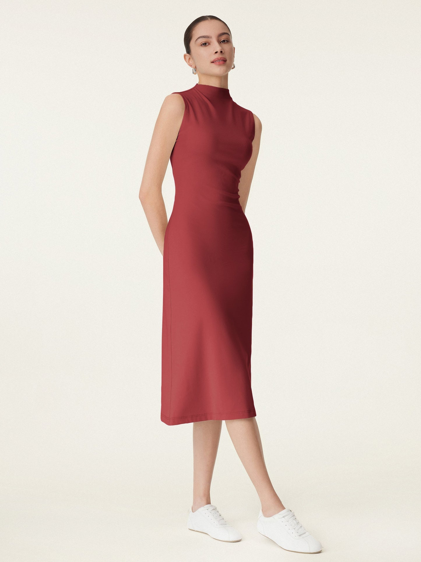 Everyday Mockneck New Airy Brami Midi Dress