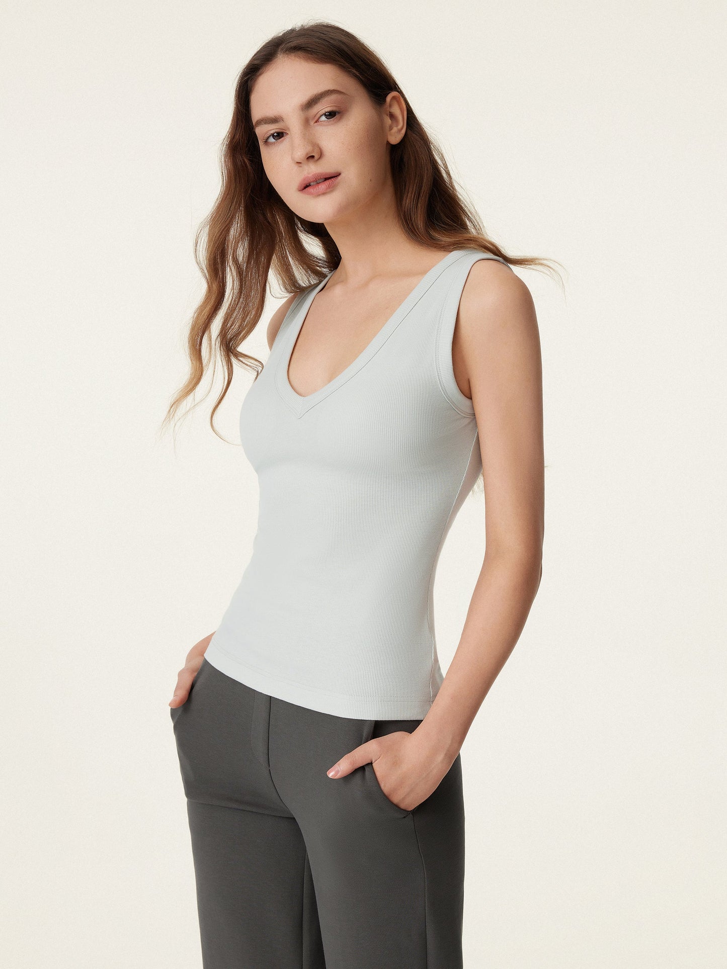 Stretchy V-neck Cotton New Airy Brami Tank