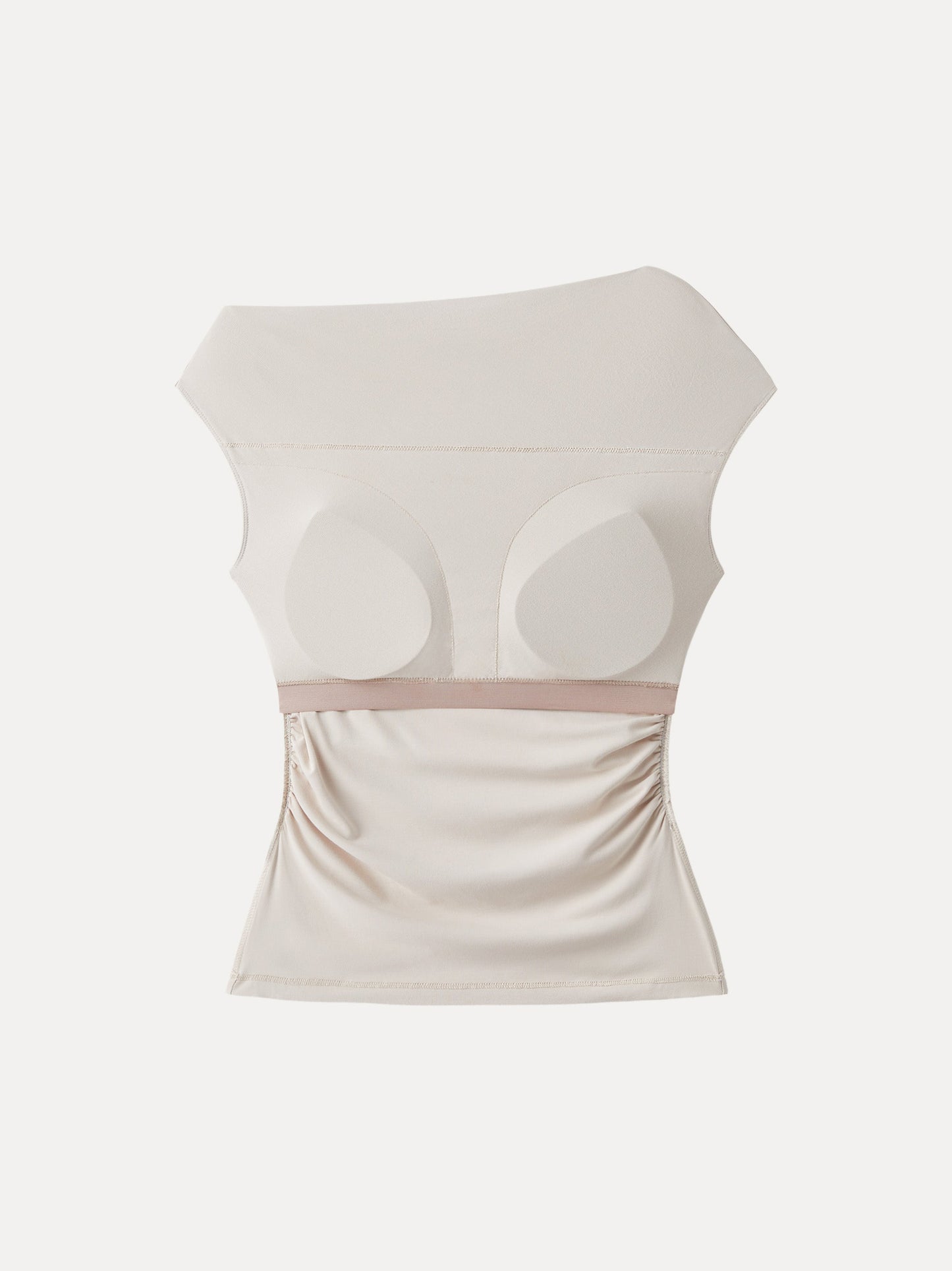 Flap Collar Side Ruched New Airy Brami