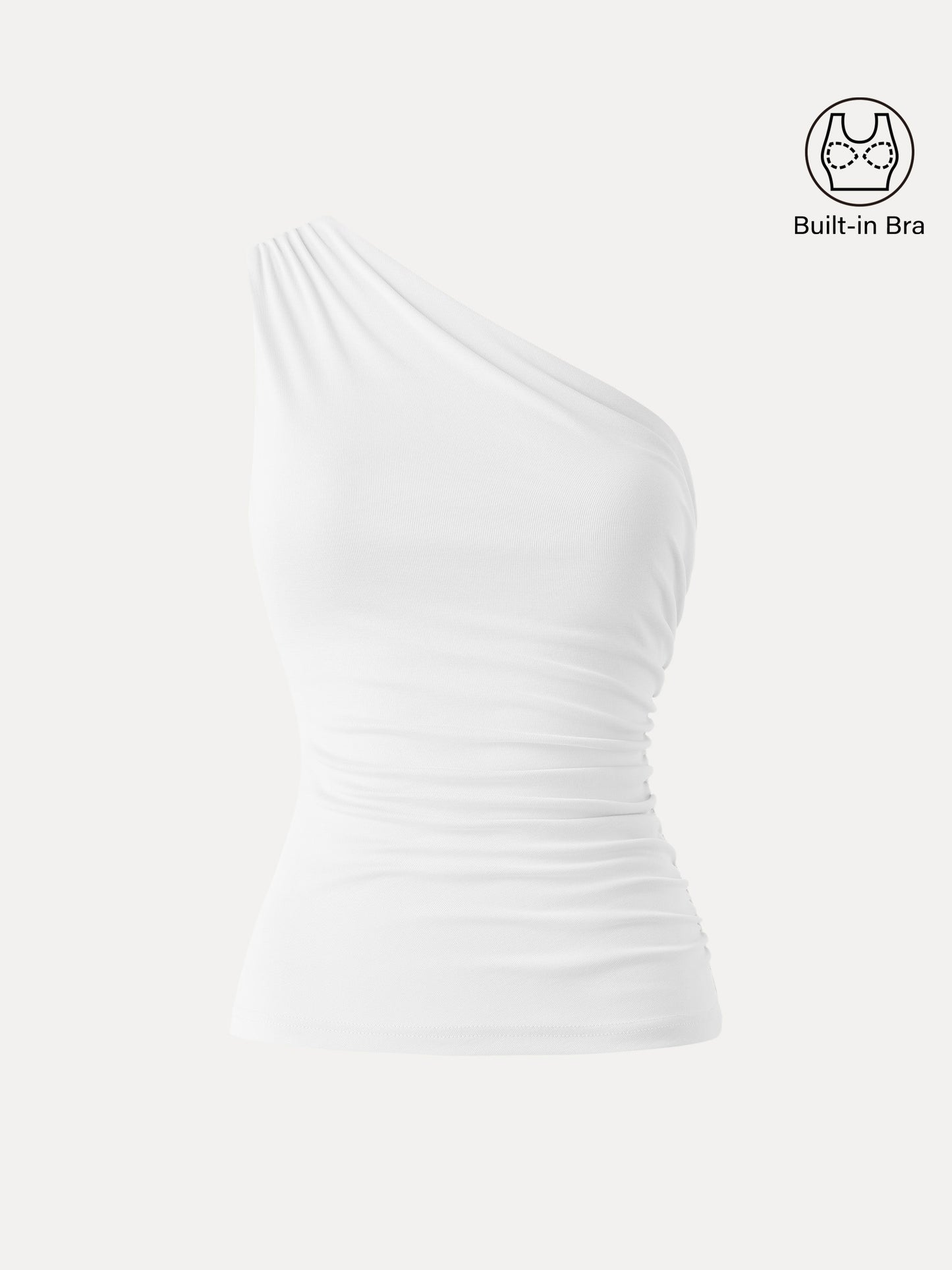 Sandwashed One Shoulder Ruched Brami