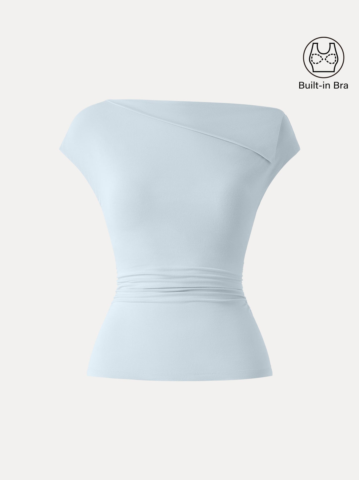 Flap Collar Side Ruched New Airy Brami