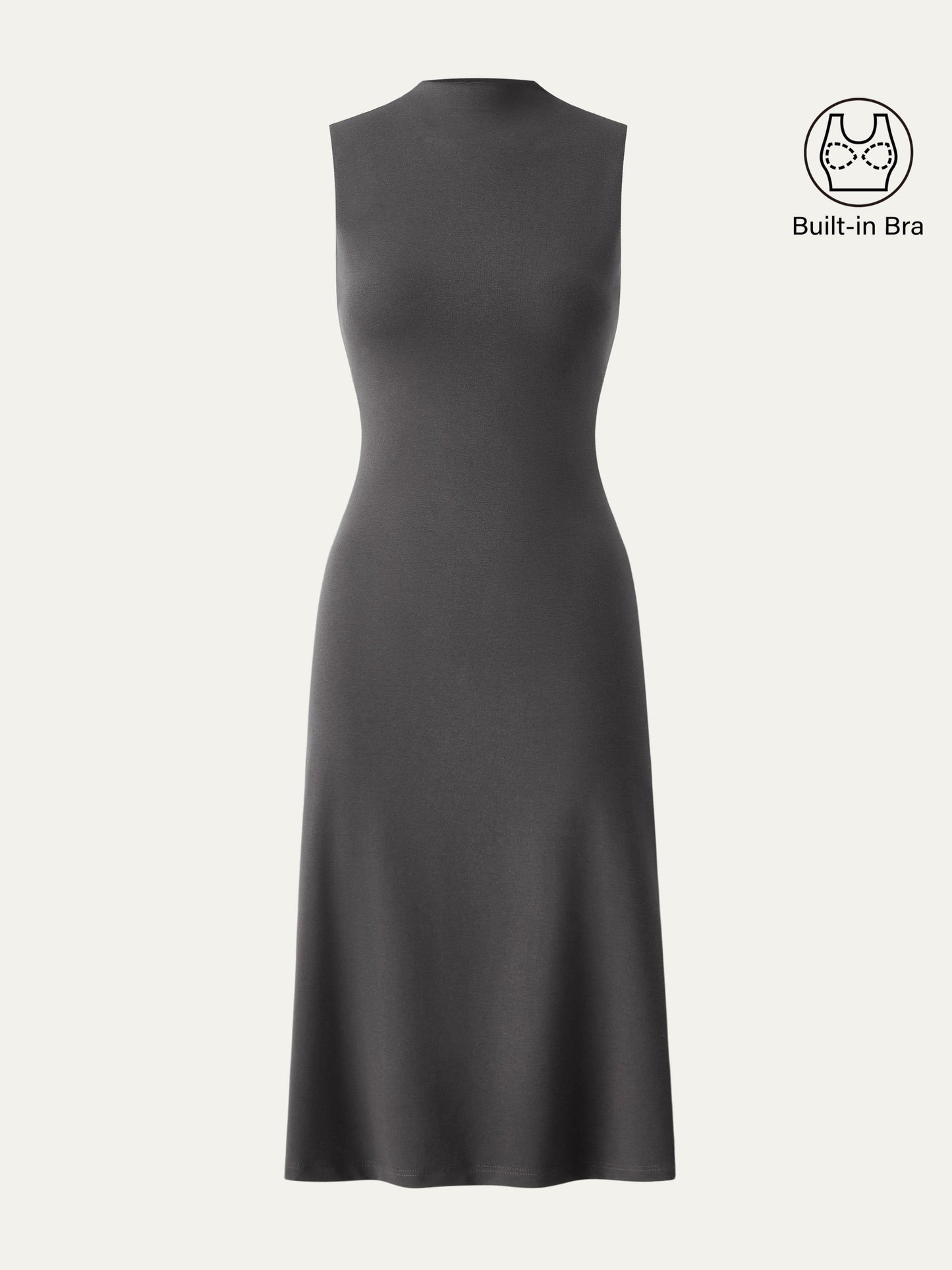 Everyday Mockneck New Airy Brami Midi Dress