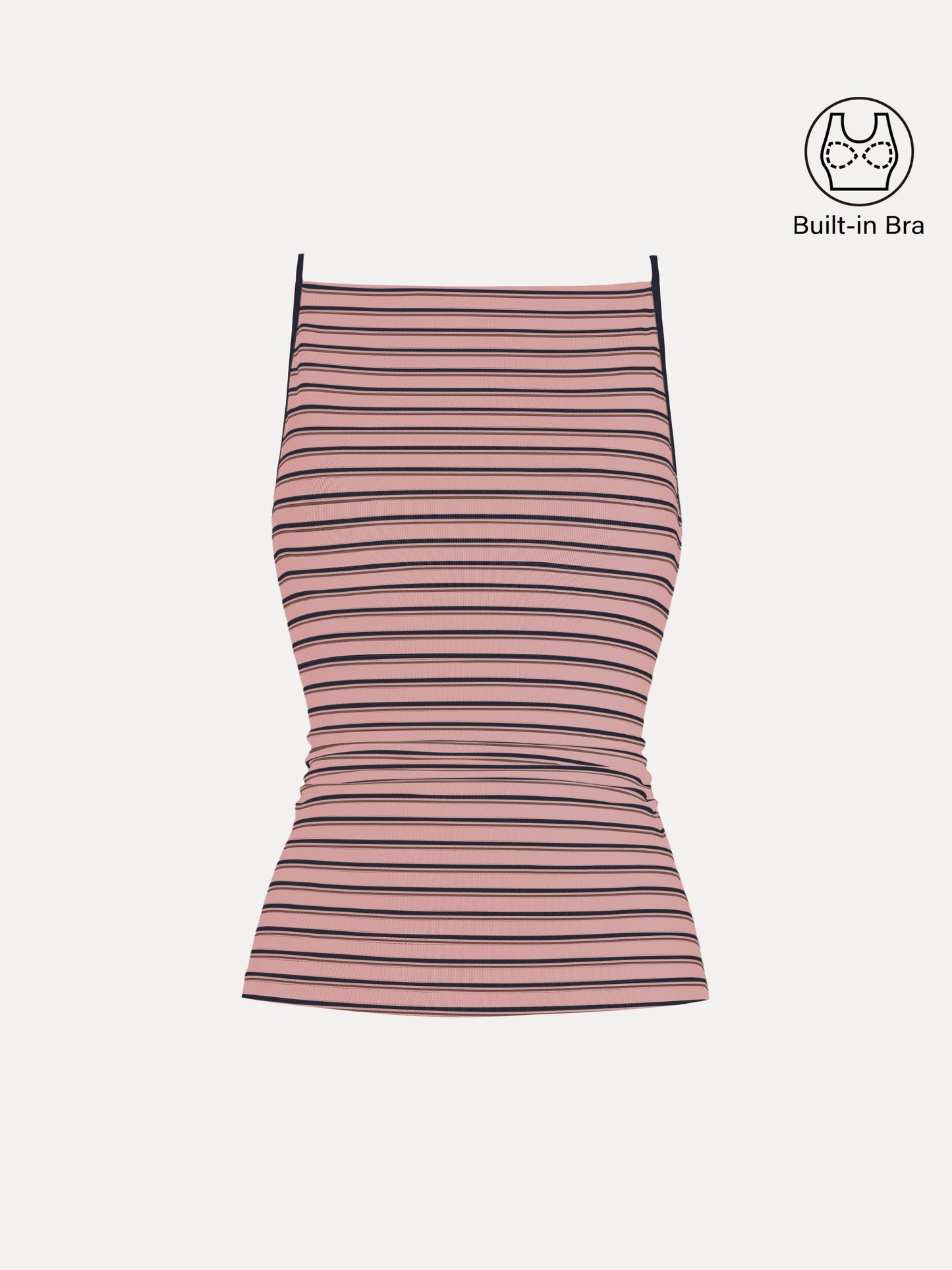 Striped Side Ruched Spaghetti New Airy Brami