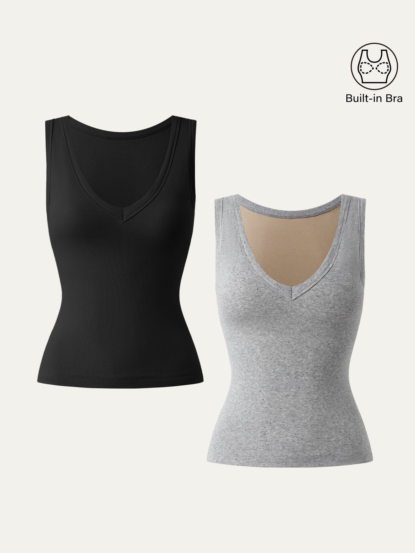 Stretchy V-neck Cotton New Airy Brami Tank