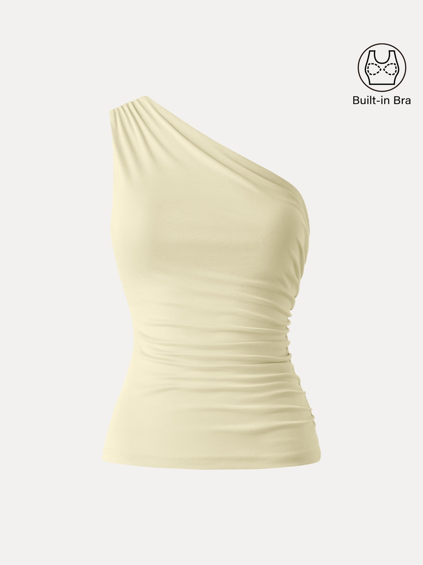 Sandwashed One Shoulder Ruched Brami