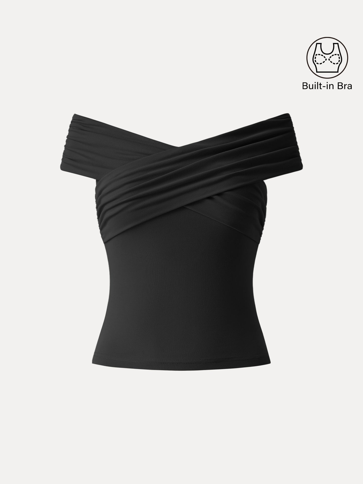 Criss Cross Off Shoulder New Airy Brami Top