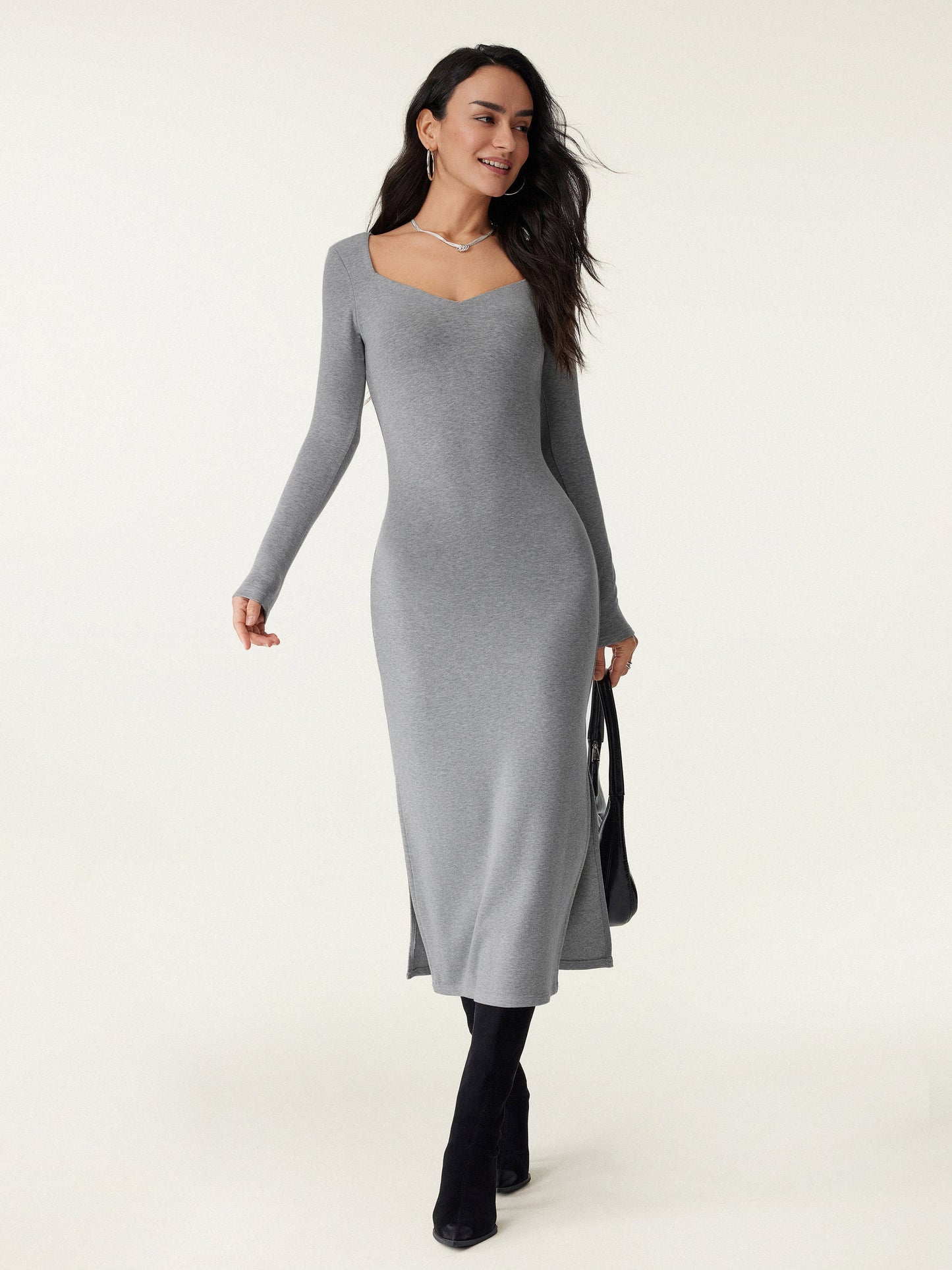 Sweetheart Neckline Midi Brami Dress