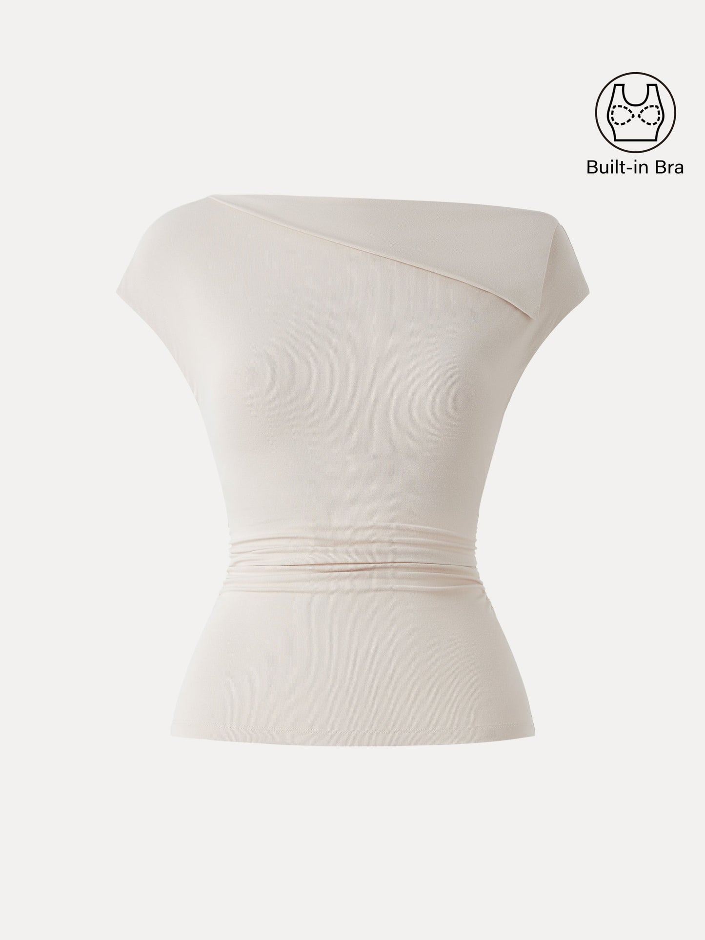 Flap Collar Side Ruched New Airy Brami