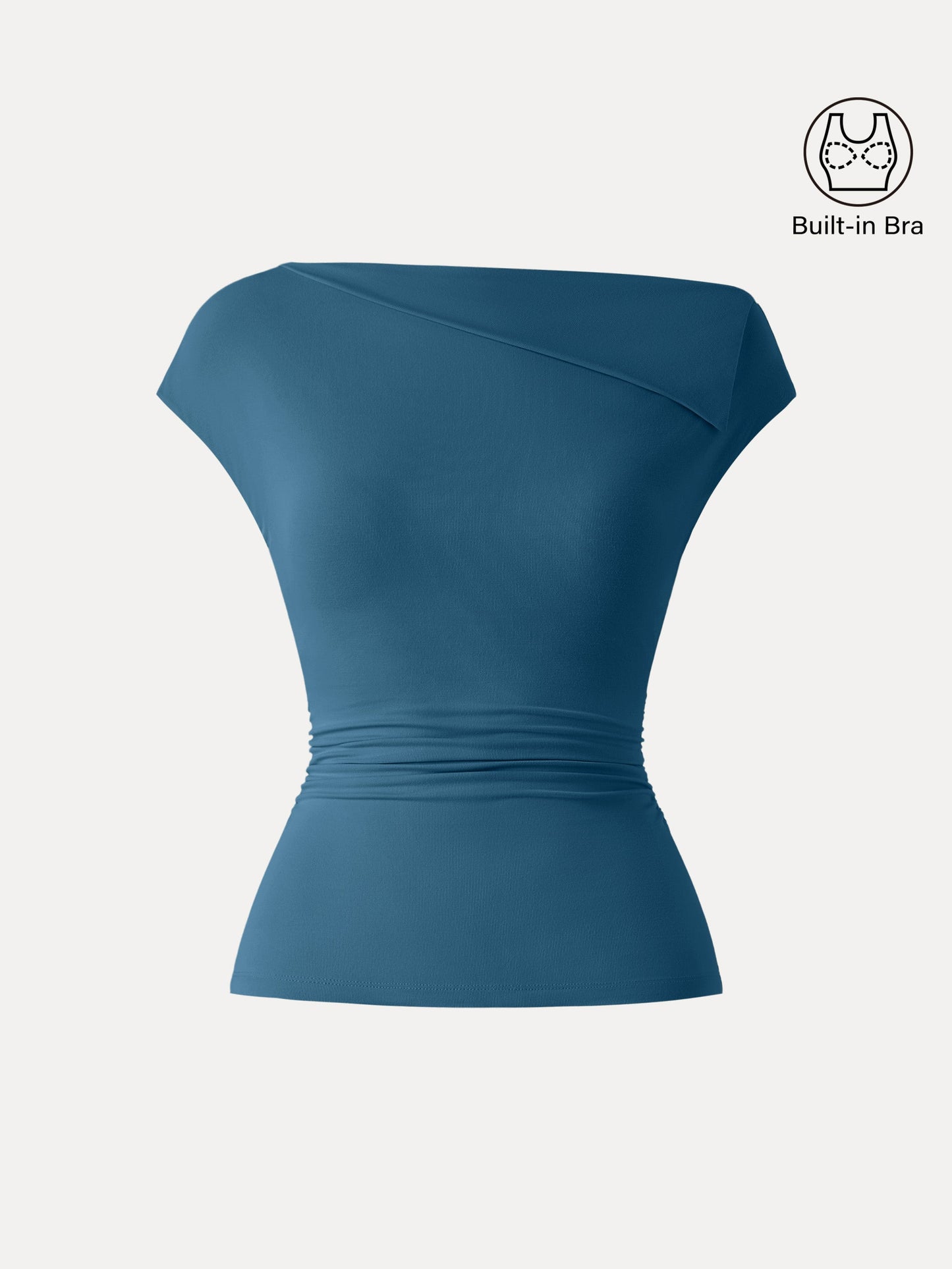 Flap Collar Side Ruched New Airy Brami